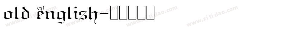 old english字体转换